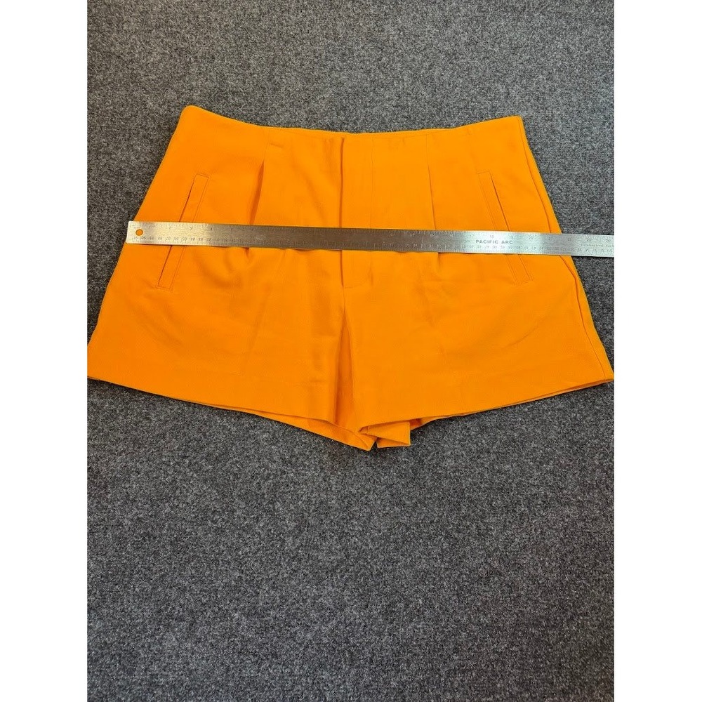 Bright Orange High Waisted Tailored Shorts with Pockets Women Size 14 - Picture 3 of 9